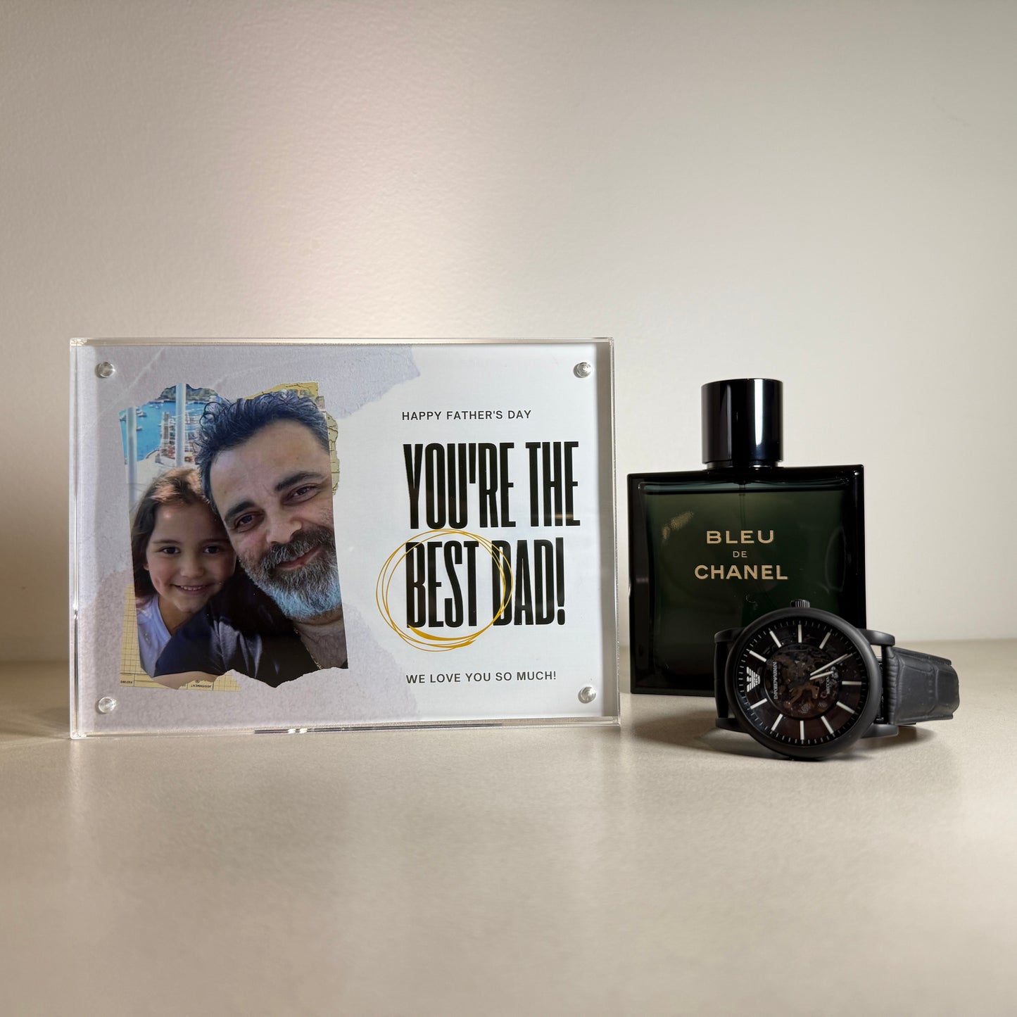 Father's Day Clear Block Frame