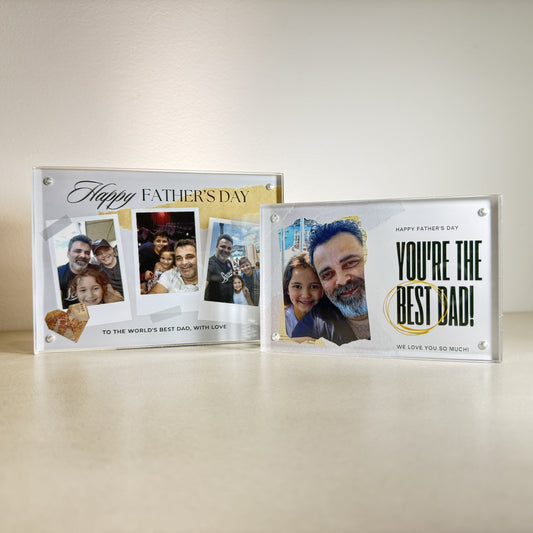 Father's Day Clear Block Frame